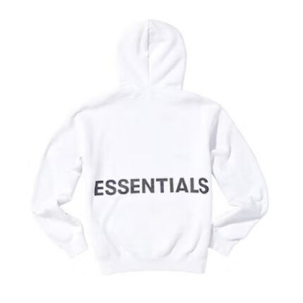 Essentials Graphic Pullover White Hoodie