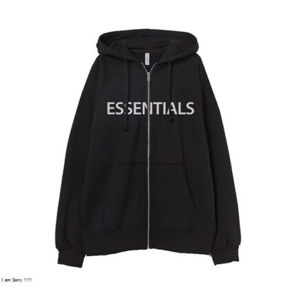 Essentials Oversized Zip Through Hoodie