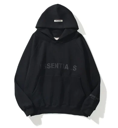 Black Essentials Hoodie Men Women